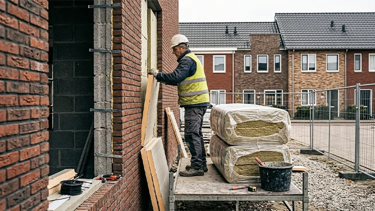 Isoleerder aan het werk